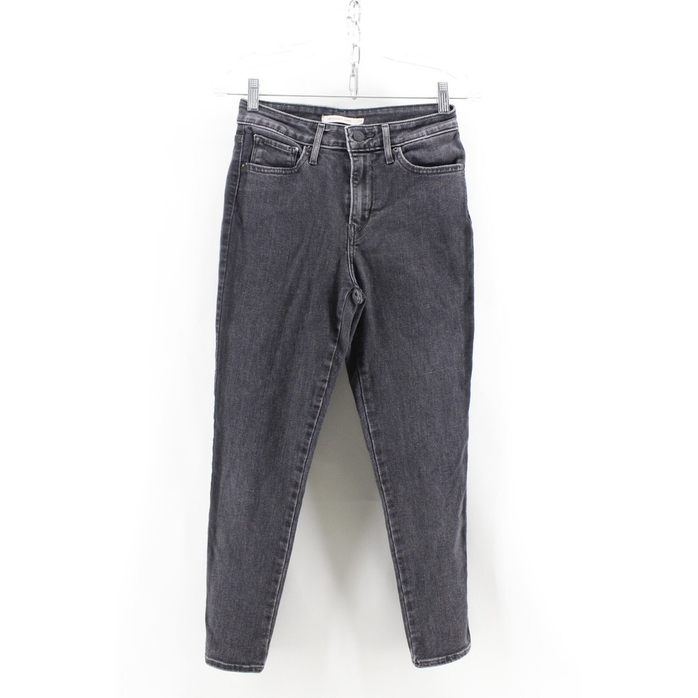 Levi's 721 High Rise‎ Women Charcoal Skinny Stretch Jeans Size 28